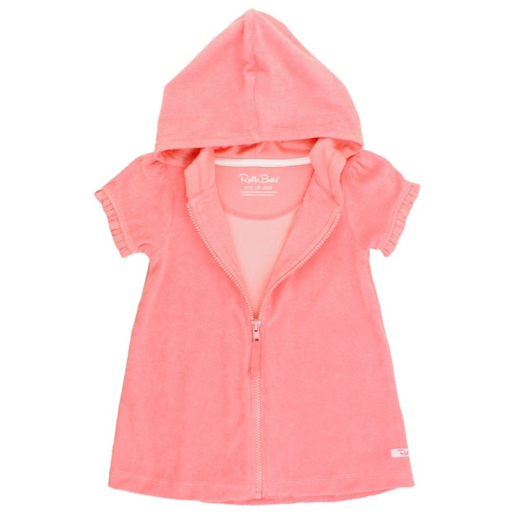 RUFFLE BUTTS Terry Zip Cover Up