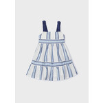 MAYORAL Striped Tiered Dress