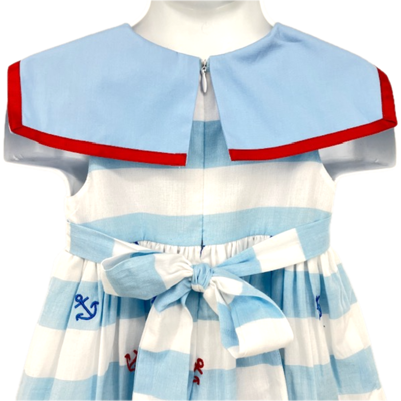 COTTON KIDS Striped Sailor Dress