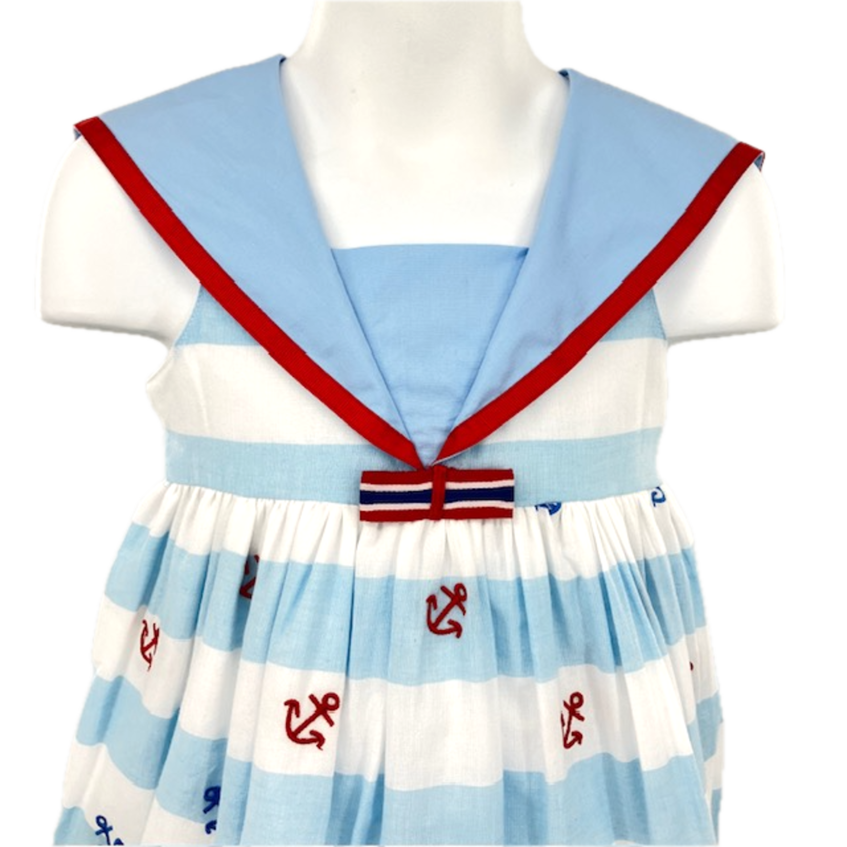 COTTON KIDS Striped Sailor Dress