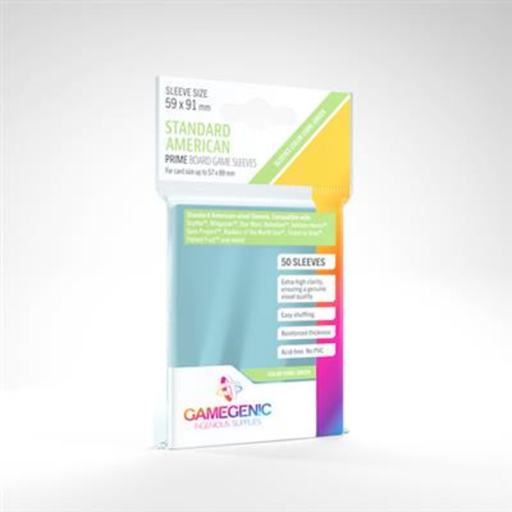 Gamegenic GameGenic Prime Sleeves Standard American 50 ct