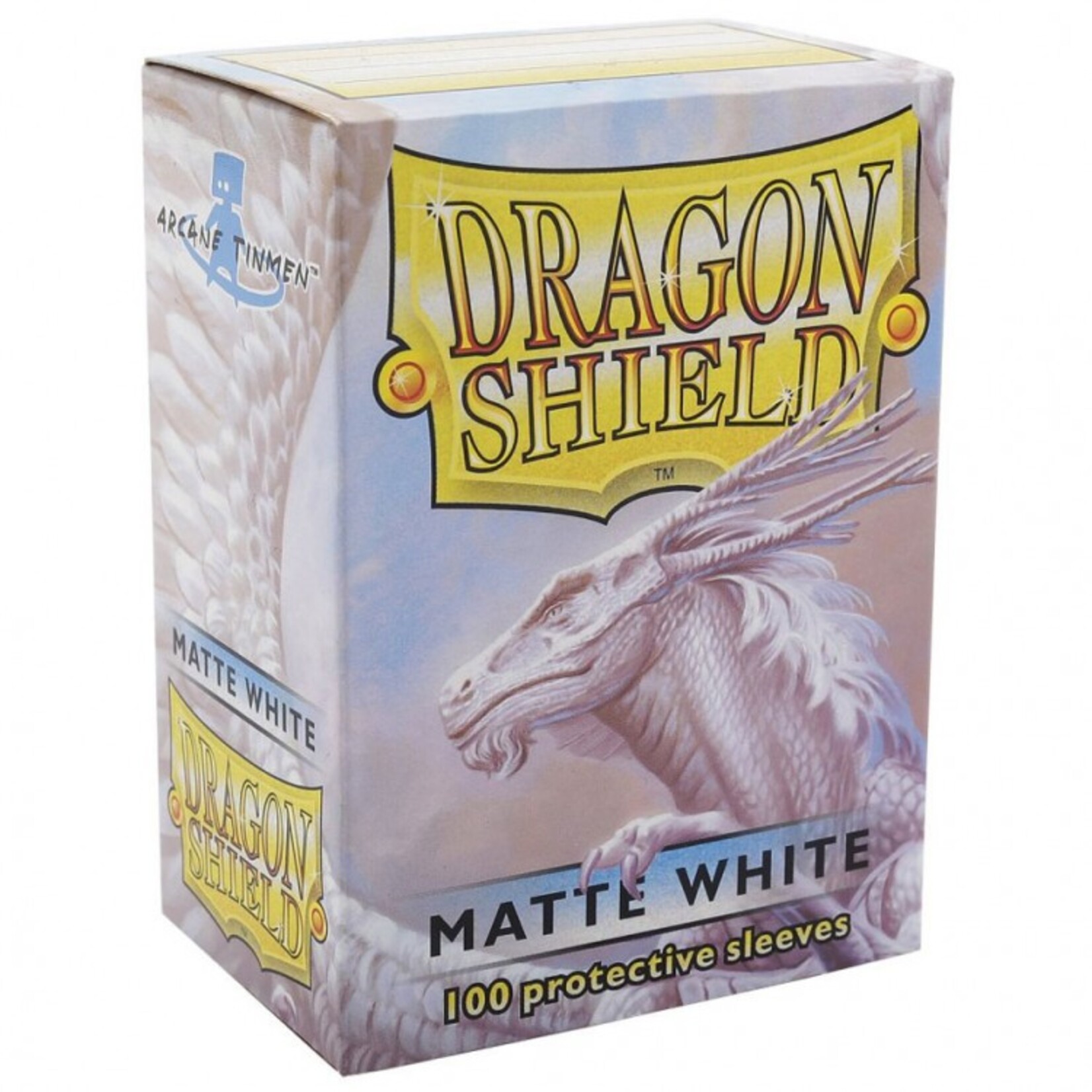 Arcane Tinmen Dragon Shield Standard Matte Sleeves White 100 ct