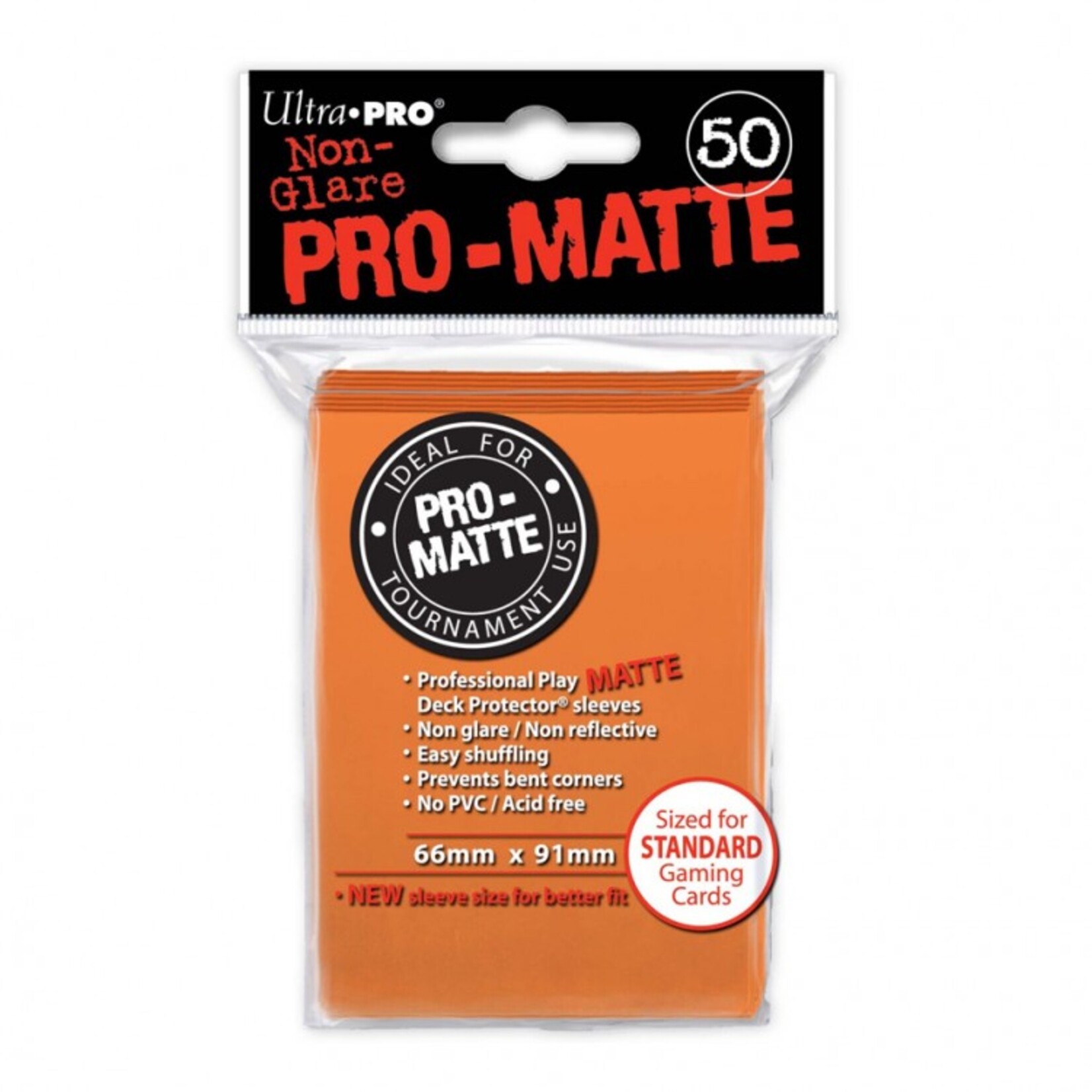Ultra Pro Ultra Pro Pro-Matte Standard Deck Protector Sleeves Orange 50 ct