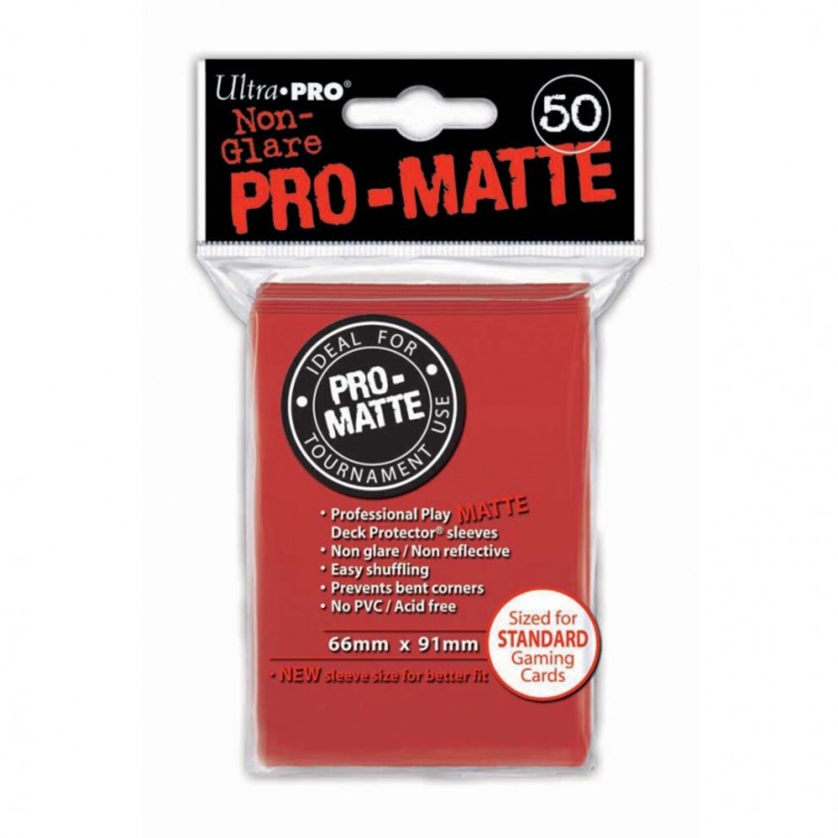 Ultra Pro Ultra Pro Pro-Matte Standard Deck Protector Sleeves Red 50 ct