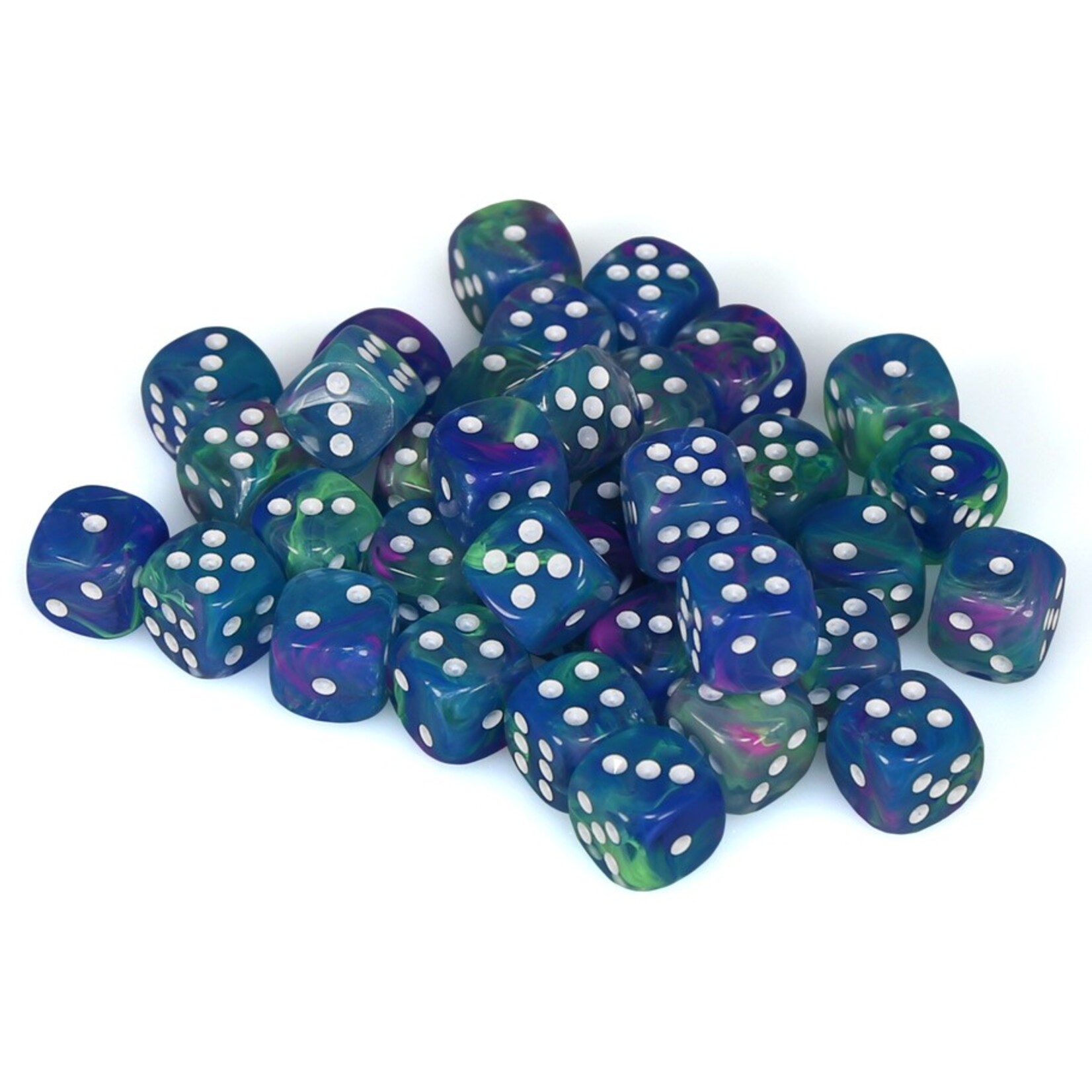 Chessex Chessex Festive Waterlily with White 12 mm d6 36 die set