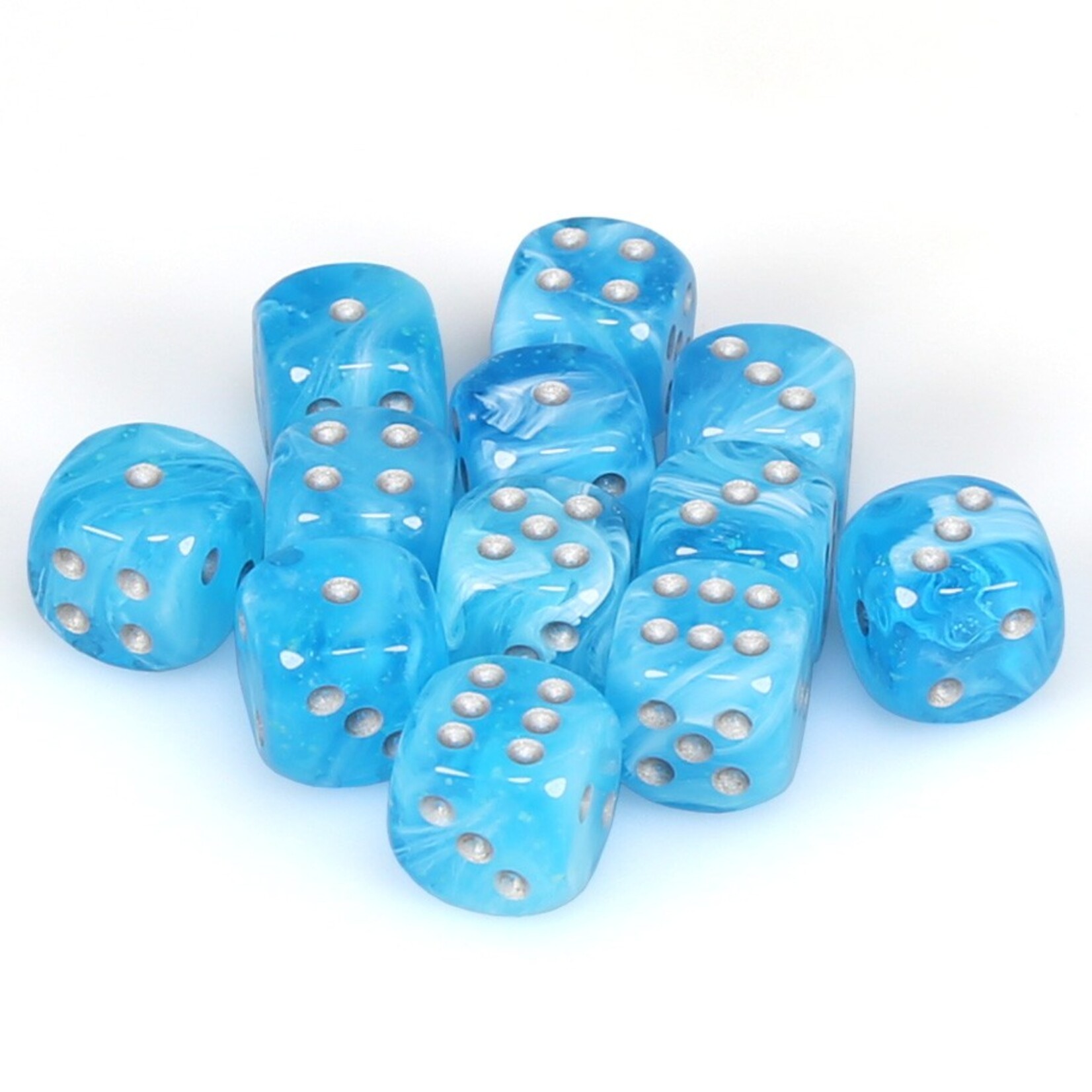 Chessex Chessex Luminary Sky with Silver 16 mm d6 12 die set