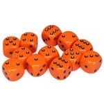 Chessex Chessex Opaque Orange with Black 16 mm d6 12 die set