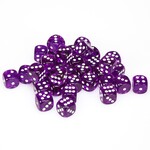 Chessex Chessex Translucent Purple with White 12 mm d6 36 die set