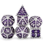 Dice Habit Dice Habit Reaper Purple with Silver Metal Enamel Polyhedral 7 die set