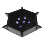Forged Hexagon Snap Folding Dice Tray Black
