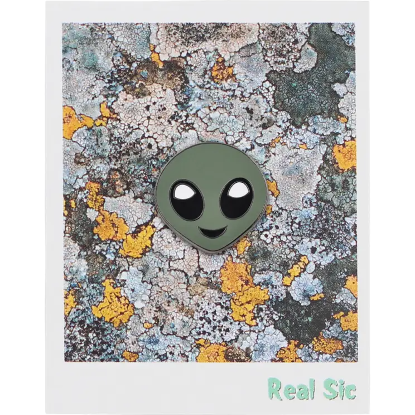 Real Sic Cute Emoji Enamel Lapel Pin Alien For Your Life