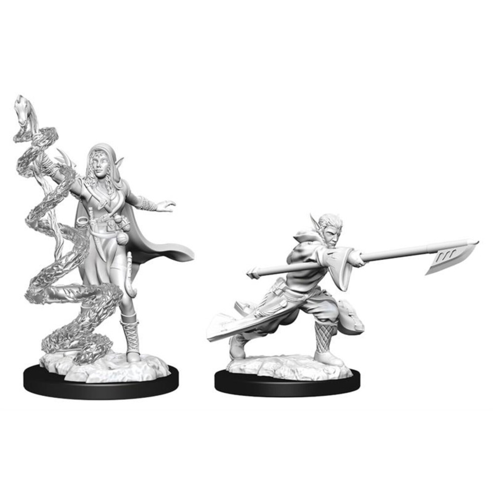 WizKids Magic the Gathering Unpainted Minis Joraga Warcaller and Joraga Treespeaker Elves