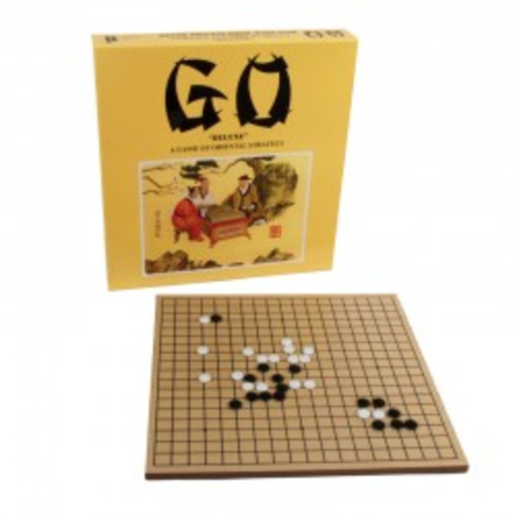 John Hansen Go Game with Wooden Board