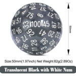 Dice Habit Dice Habit d100 Translucent Gray