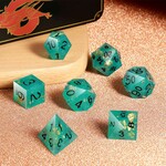 Dice Habit Dice Habit Sharp Edge Lagoon Polyhedral 7 die set