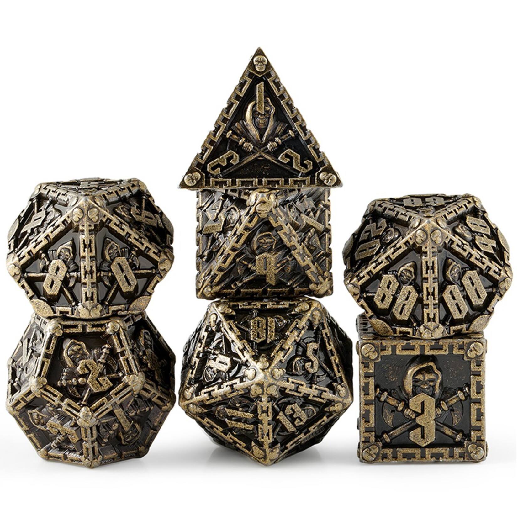 Dice Habit Dice Habit Reaper Bronze Polyhedral 7 die set