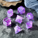 Dice Habit Dice Habit Sharp Edge Nebula Polyhedral 7 die set