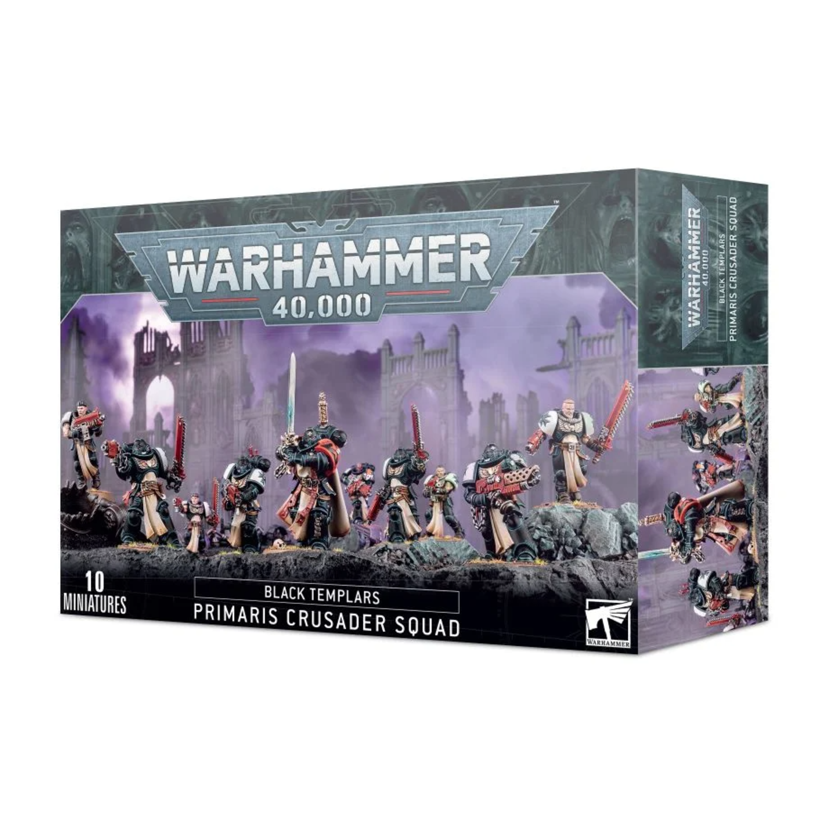 Games Workshop Warhammer 40k Space Marines Black Templars Primaris Crusader Squad