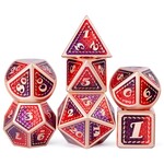 Dice Habit Dice Habit Scallop Red / Purple with Copper Polyhedral 7 die set