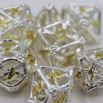 Foam Brain Games Hollow Holy Bones Metal RPG dice 7 die set