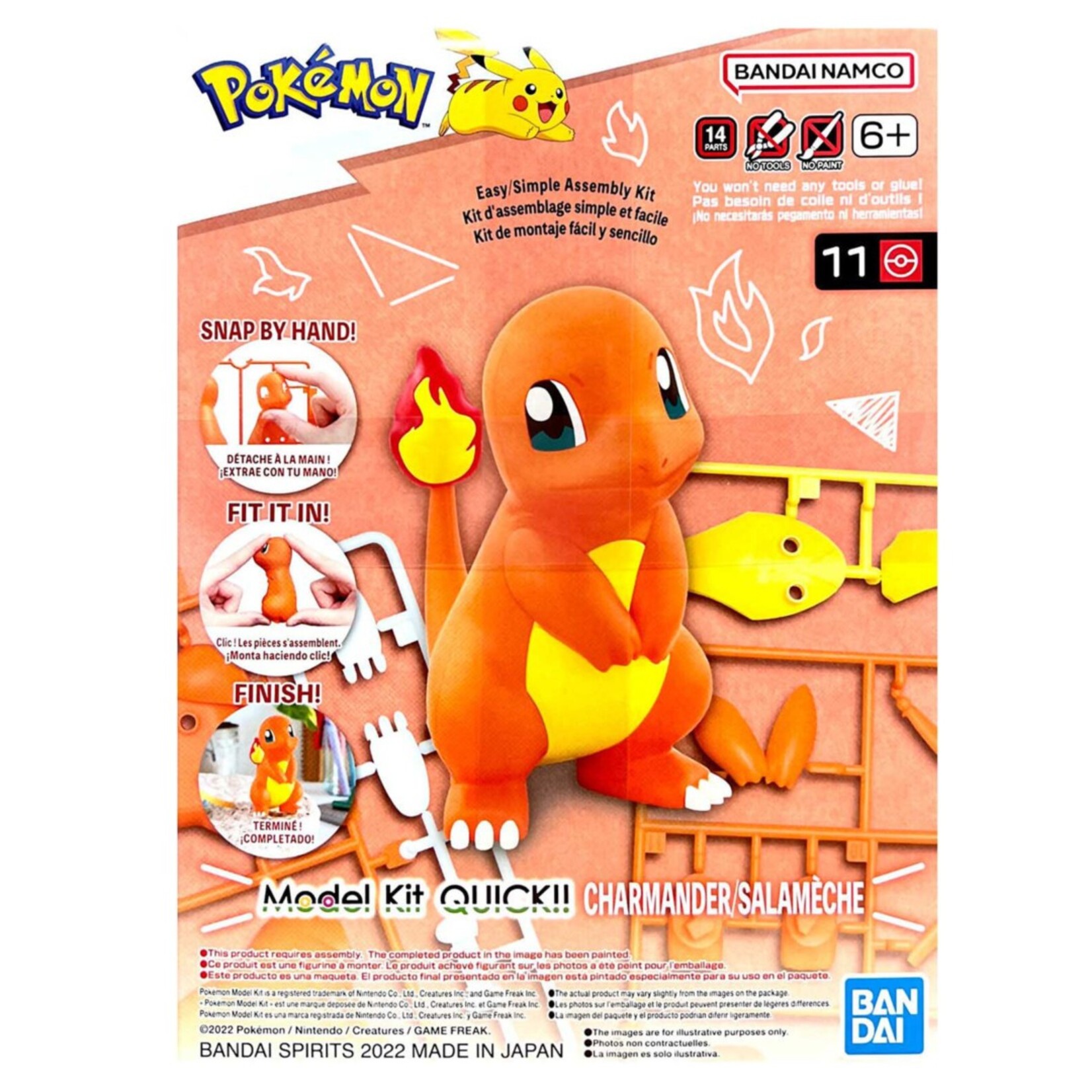 Bandai Pokemon Model Quick Kit Charmander