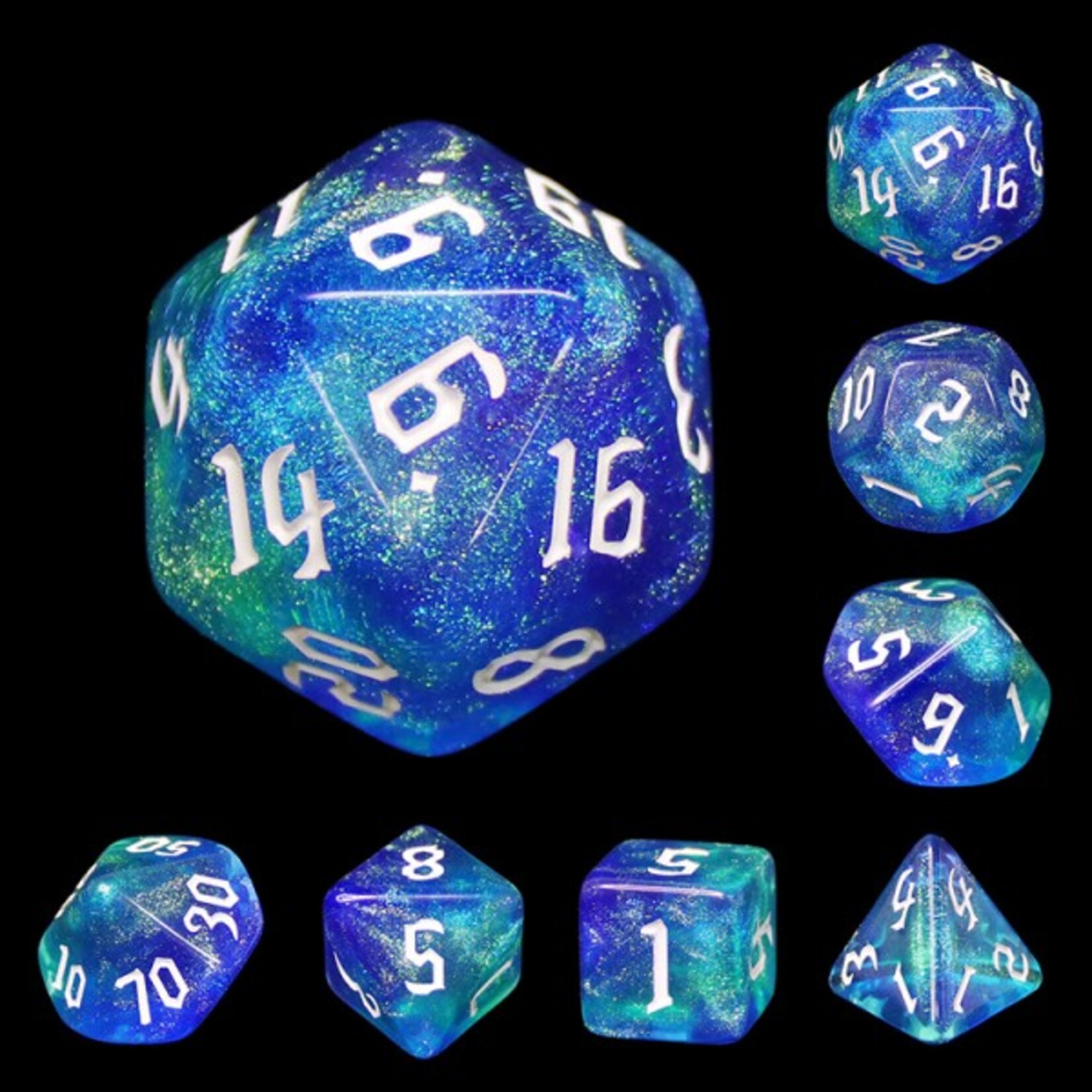 Heng Da Manufacturing HD Dice Meteor Storms Polyhedral 7 die set