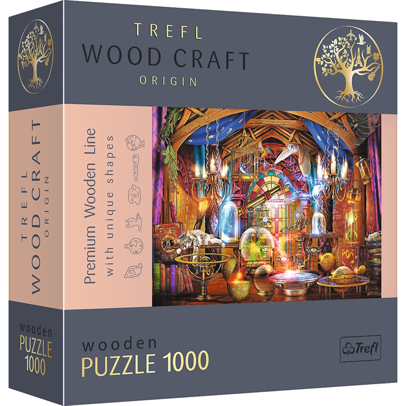 Trefl USA 1000 pc Wooden Puzzle Magical Chamber