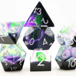 Foam Brain Games Sharp Edge Magic Trick Resin RPG Dice 7 die set