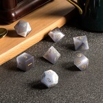 Dice Habit Dice Habit Gemstone Grey Cat's Eye Synthetic Polyhedral 7 die set