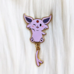 Sugar Cubed Studios Eeveelution Dangle Tail Enamel Pin Espeon