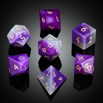 Dice Habit Dice Habit Gemstone Purple Agate Natural Polyhedral 7 die set