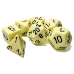 Chessex Chessex Opaque Polyhedral Pastel Yellow w/ Black 7 die set