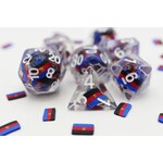 Foam Brain Games Polyamorous Flag RPG Dice 7 die set