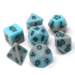 Die Hard Dice Die Hard RPG Set Beach Blue w/ Green Polyhedral 7 die set