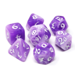Die Hard Dice Die Hard RPG Set Elessia Wisteria Winds Purple w/ White Polyhedral 7 die set