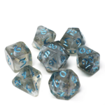 Die Hard Dice Die Hard Winter Court Clear w/ Blue RPG 7 die set