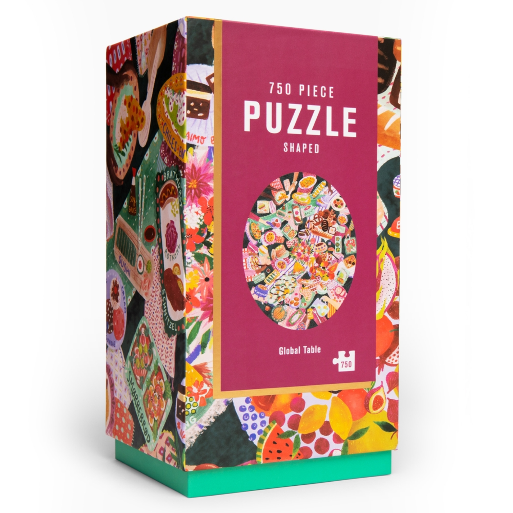 Lantern Press 750 pc Shaped Puzzle Global Table Firelight