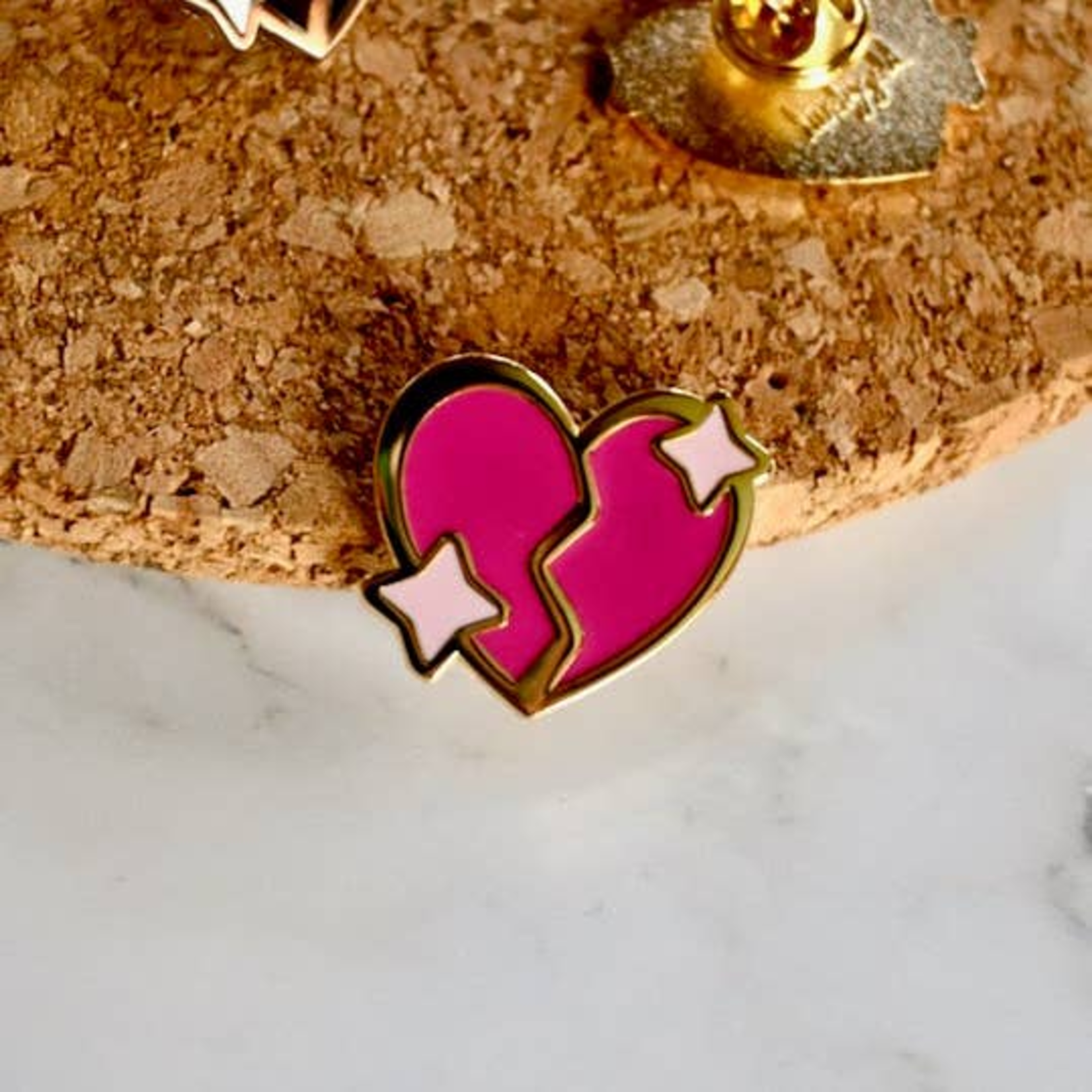 Livelygold Heartbreaker Pink Enamel Pin