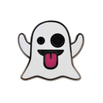 Real Sic Ghost Emoji Horror Halloween Enamel Pin For Your Life