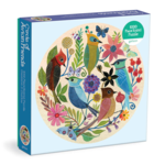 Galison 1000 pc Round Puzzle Circle of Avian Friends