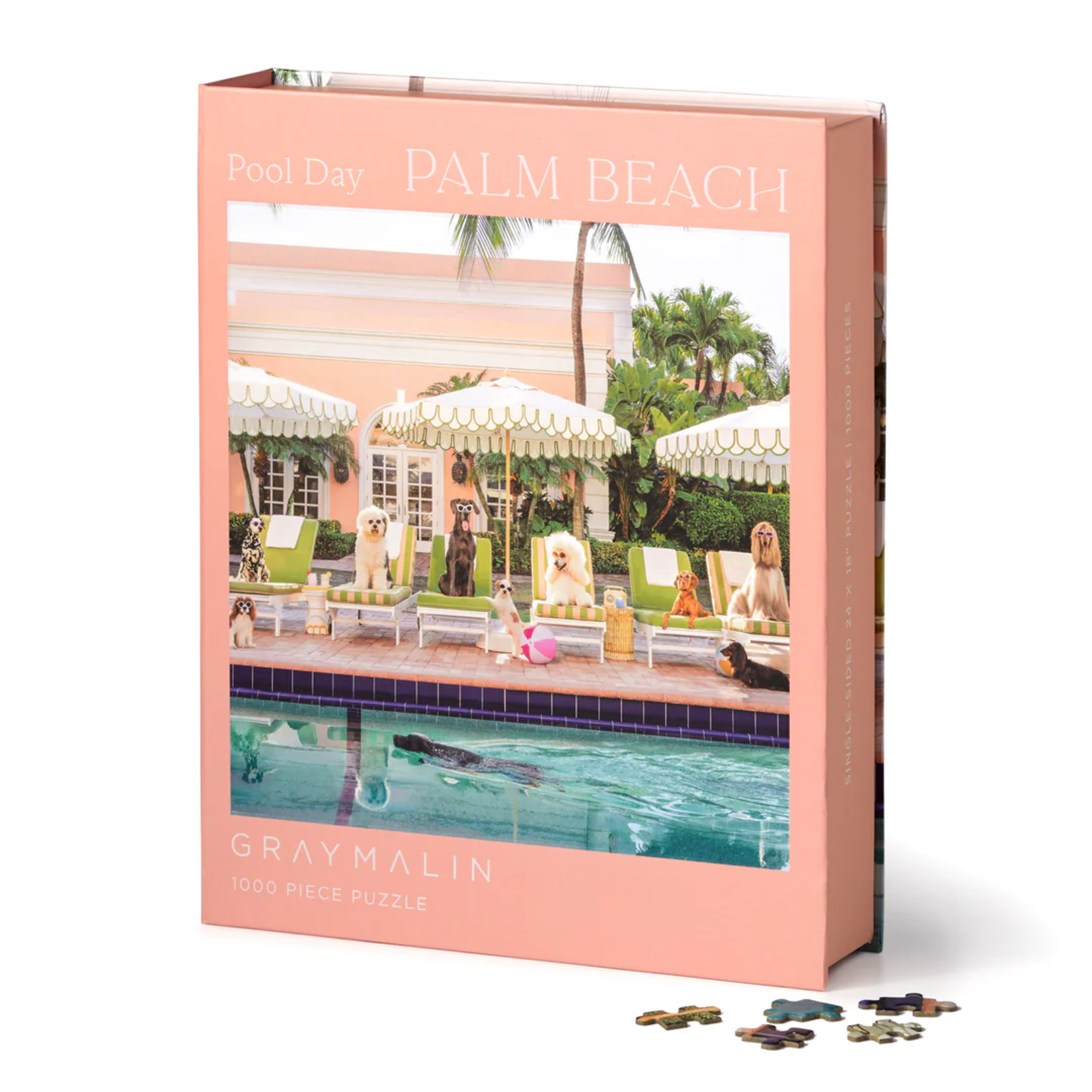 Galison 1000 pc Puzzle Gray Malin Pool Day Palm Beach Book Box
