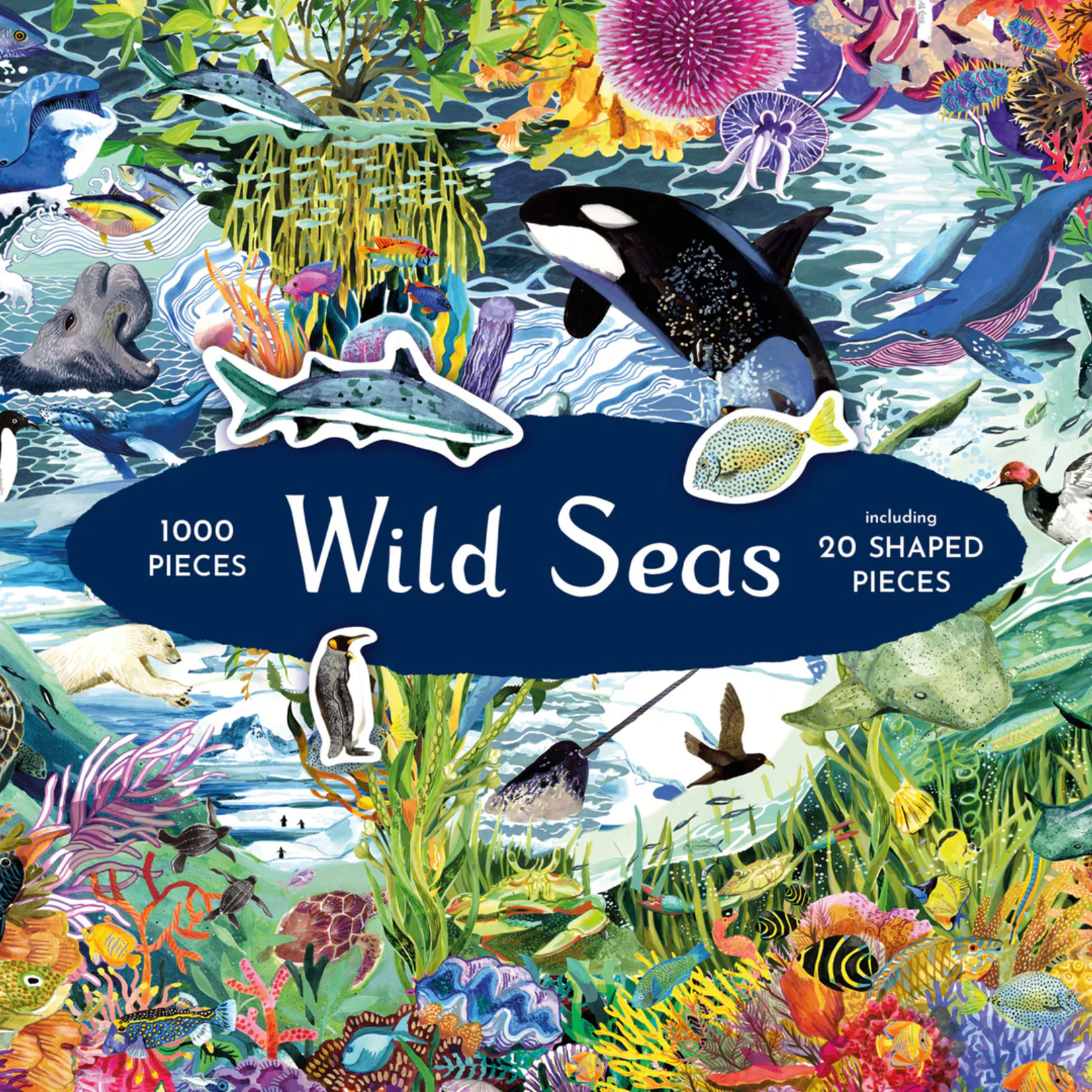 Laurence King Publishing 1000 pc Puzzle Wild Seas w/ 20 Shaped Pieces