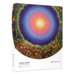 Pomegranate Communications 500 pc Circular Puzzle Justin Lovato Flower Mandala