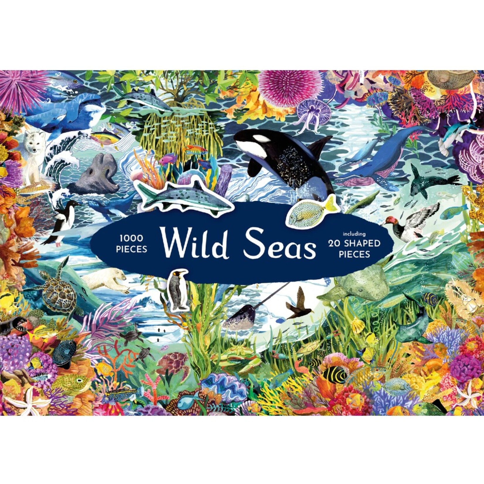 Laurence King Publishing 1000 pc Puzzle Wild Seas w/ 20 Shaped Pieces