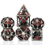Dice Habit Dice Habit Hollow Dragon Cage Gunmetal Polyhedral 7 die set