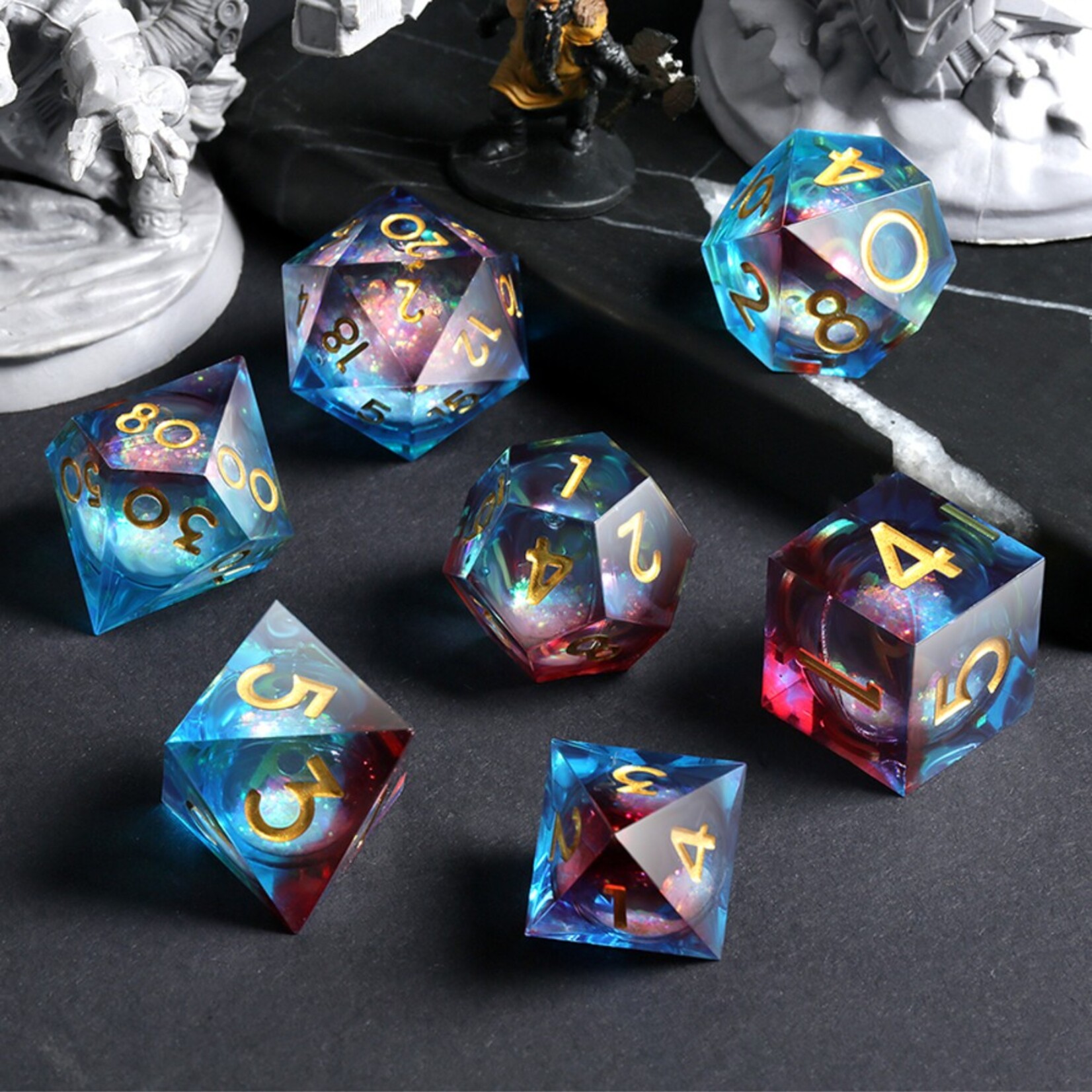 Dice Habit Dice Habit Liquid Core Star Cluster Polyhedral 7 Die Set