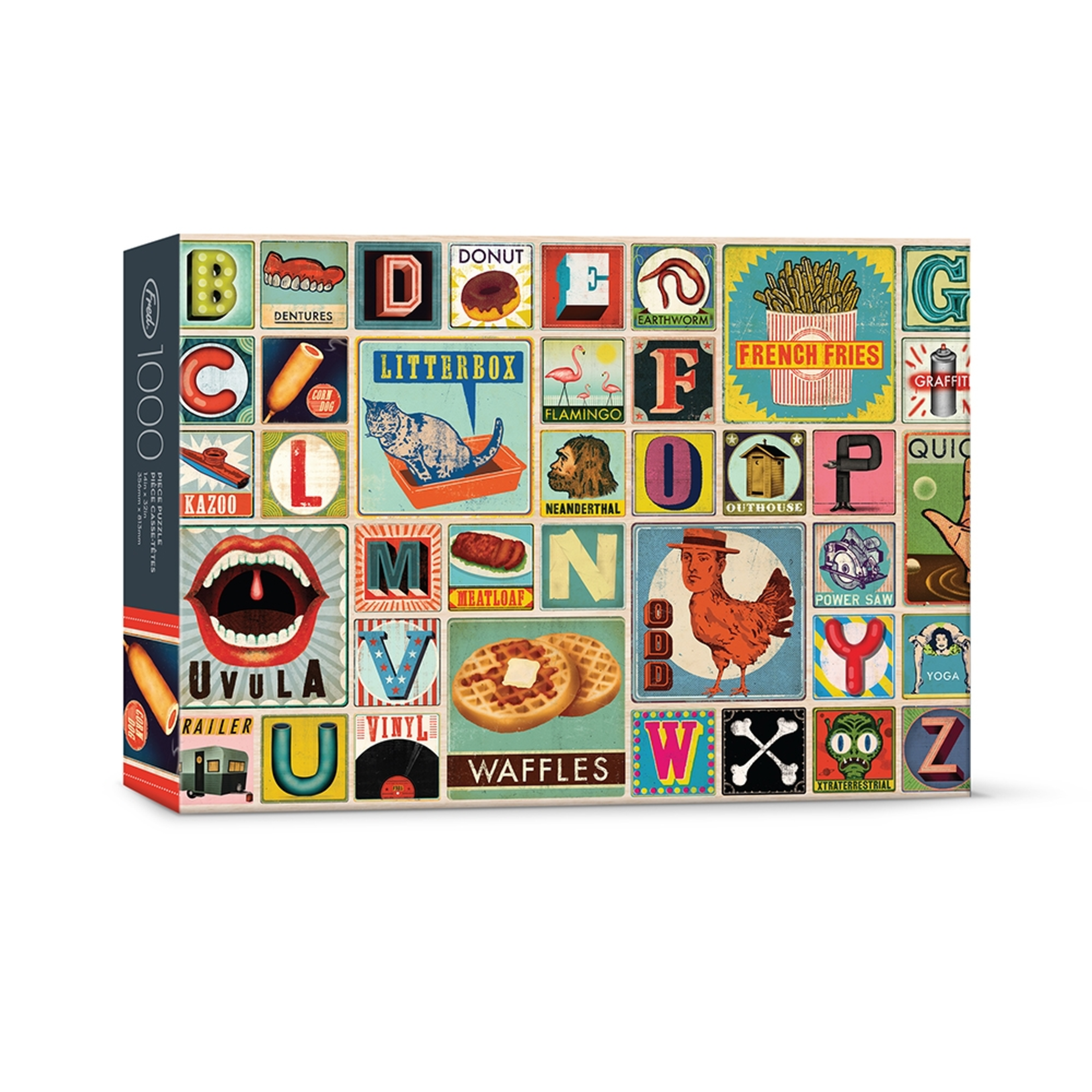 Fred and Friends 1000 pc Puzzle Christian Northeast XYZ Blocks
