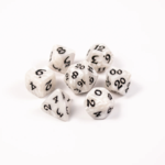Die Hard Dice Die Hard RPG Set Elessia Essentials White w/ Black Polyhedral 7 die set