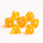 Die Hard Dice Die Hard RPG Set Elessia Cosmos Solaris Orange w/ White Polyhedral 7 die set