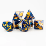 Ember Glow Ember Glow Double Cast Sharp Edge Thousand and One Nights Polyhedral 7 die set